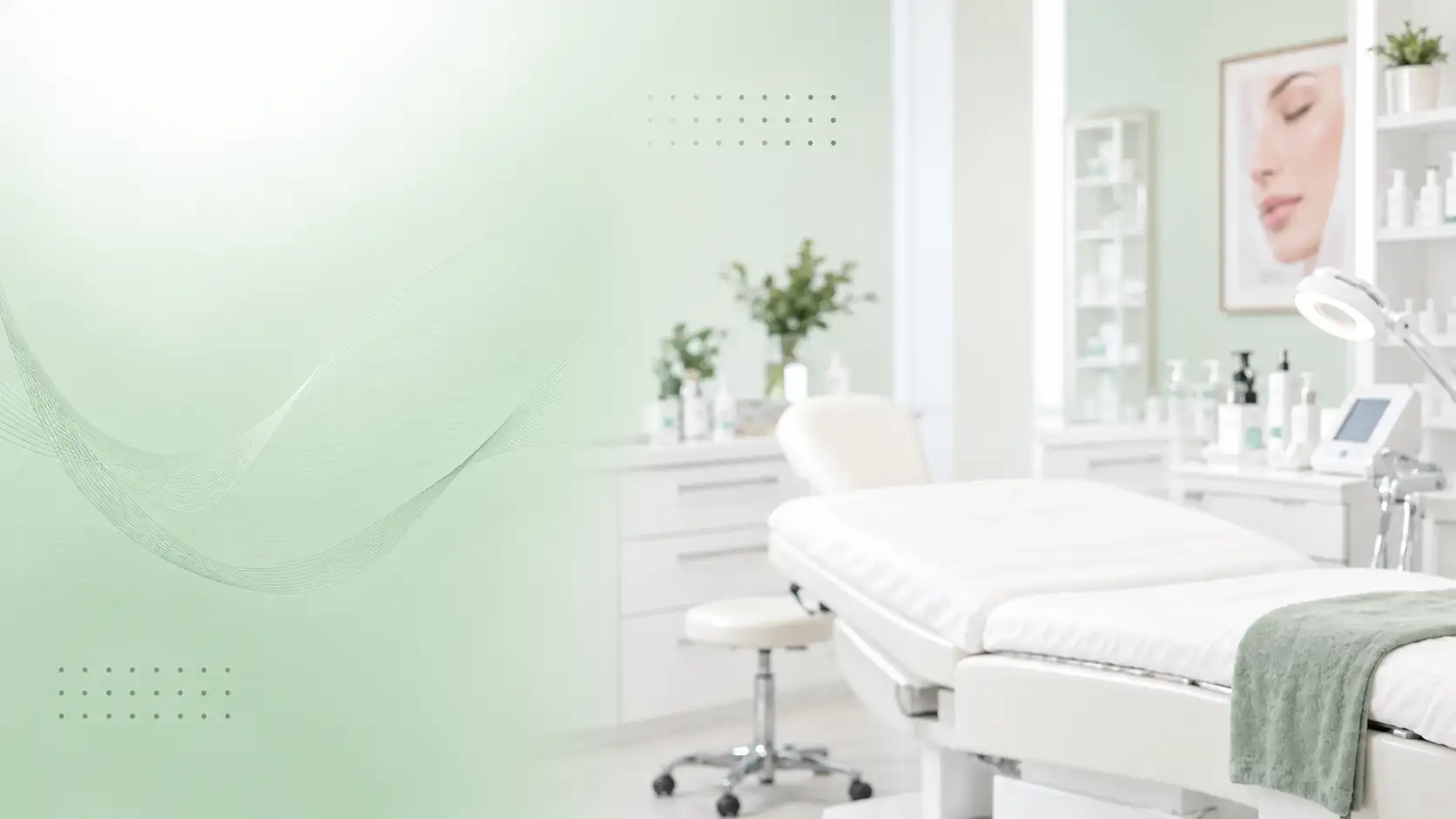 background diseño web para clínica estética