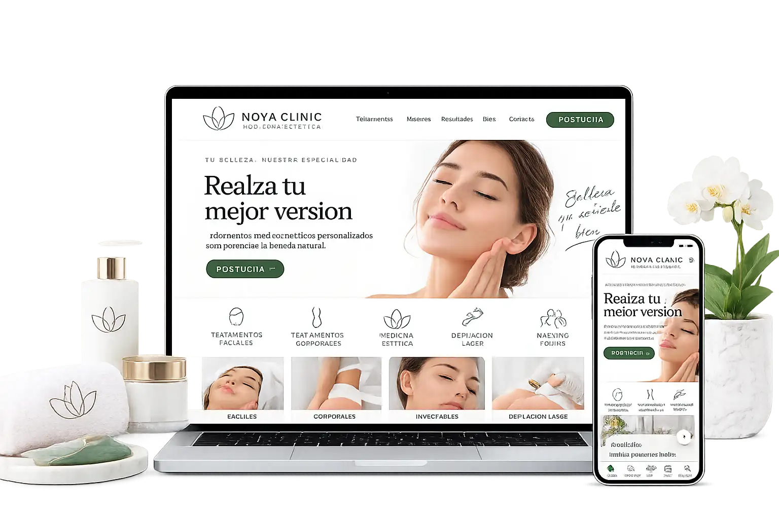 Diseño web responsive para clínicas estéticas