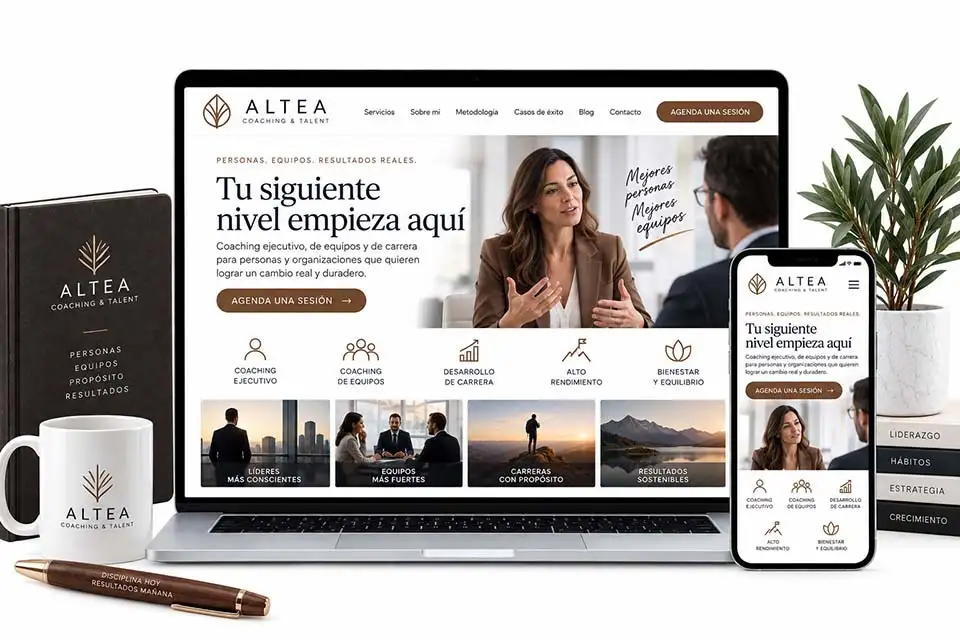 Diseño web responsive para coaches