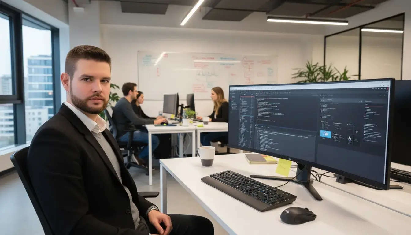 Juan Jesús Santos García trabajando en diseño web