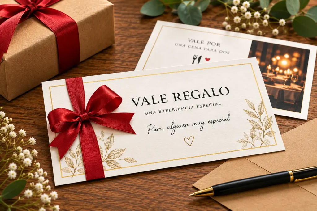 Vales regalo para imprimir