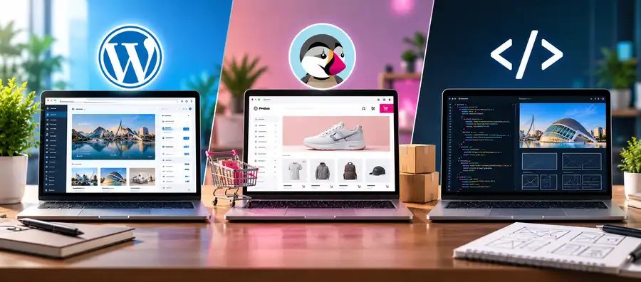web a medida vs wordpress vs prestashop